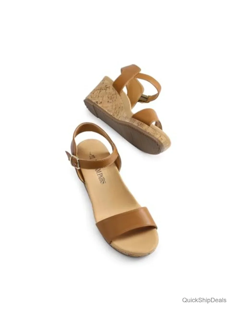 Open Toe Buckle Ankle Strap Platform Wedge Sandals